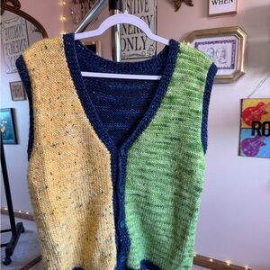 Colorful Knit Women's Sweater Vest